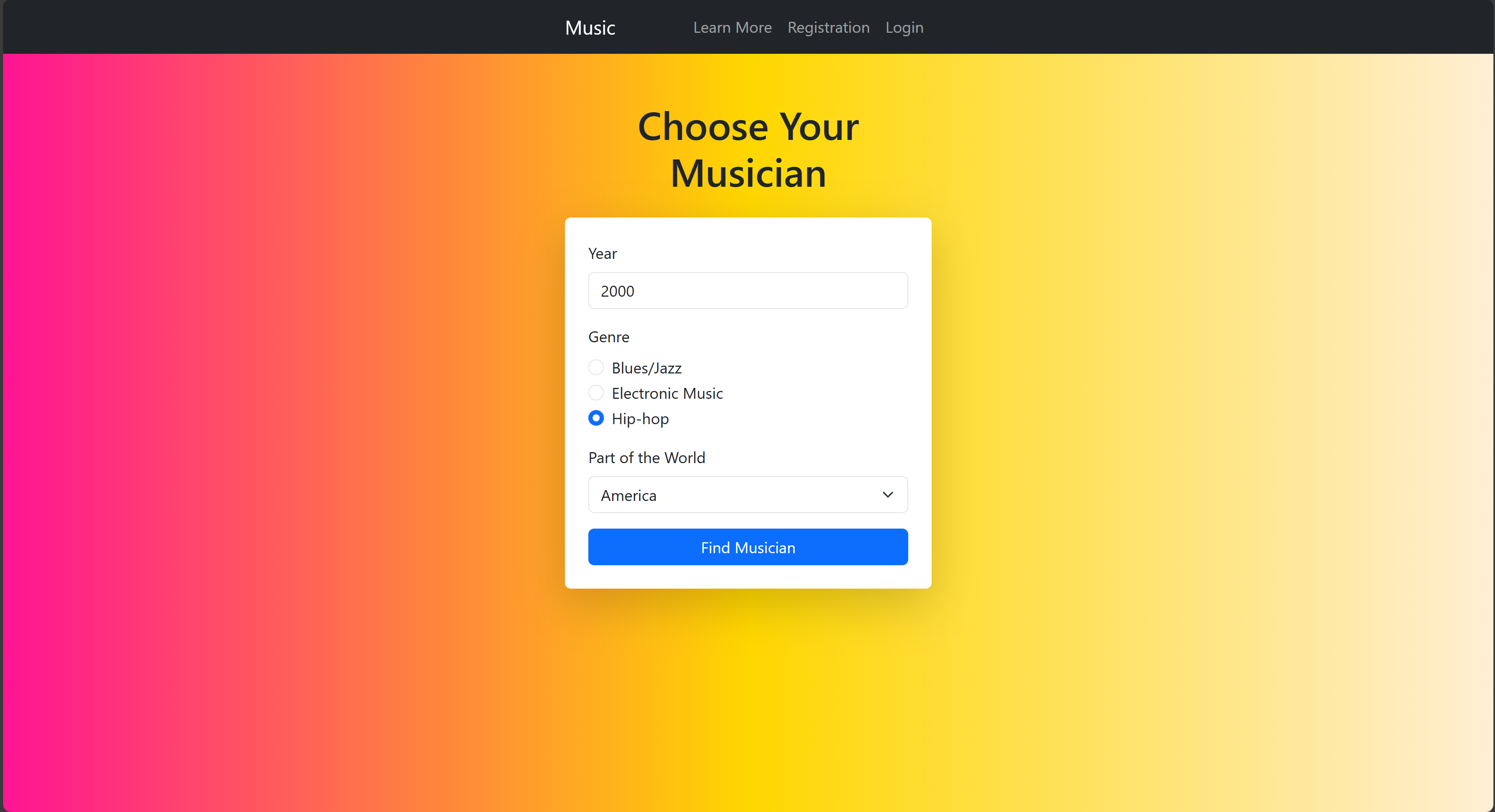 Choose your musician preview